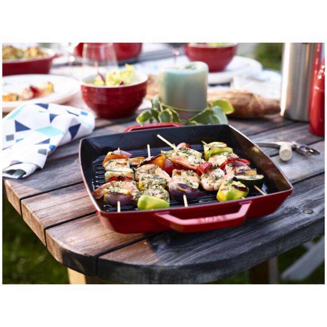 ストウブ グリル グリルパン 23 cm 鋳鉄 チェリー