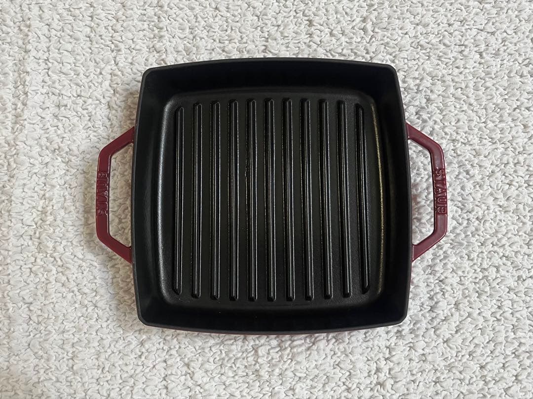 ストウブ グリル グリルパン 23 cm 鋳鉄 チェリー