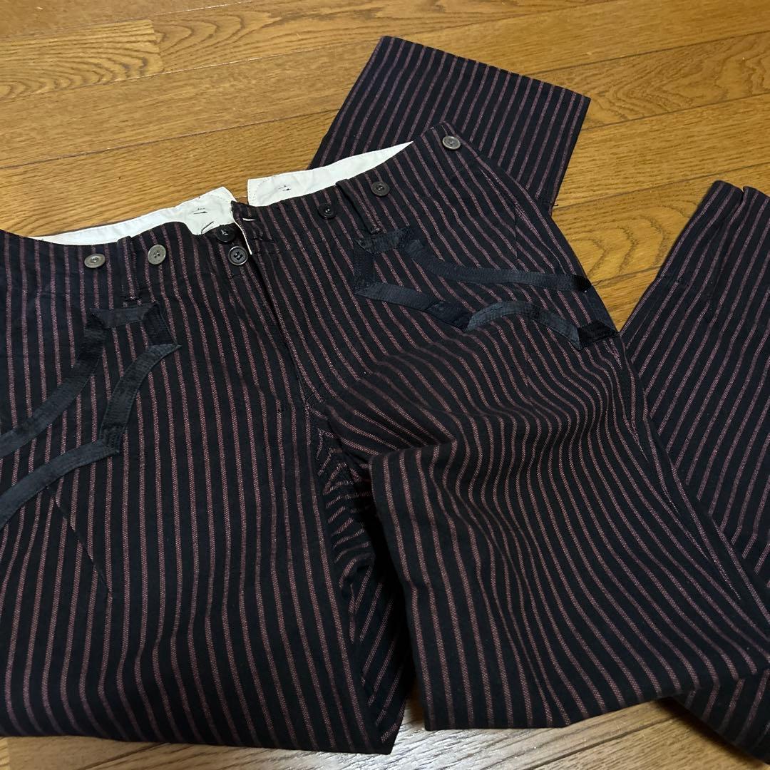 カ*0様 当時物ナンバーナイン09SSHEROES期ストライプパンツ3宮下