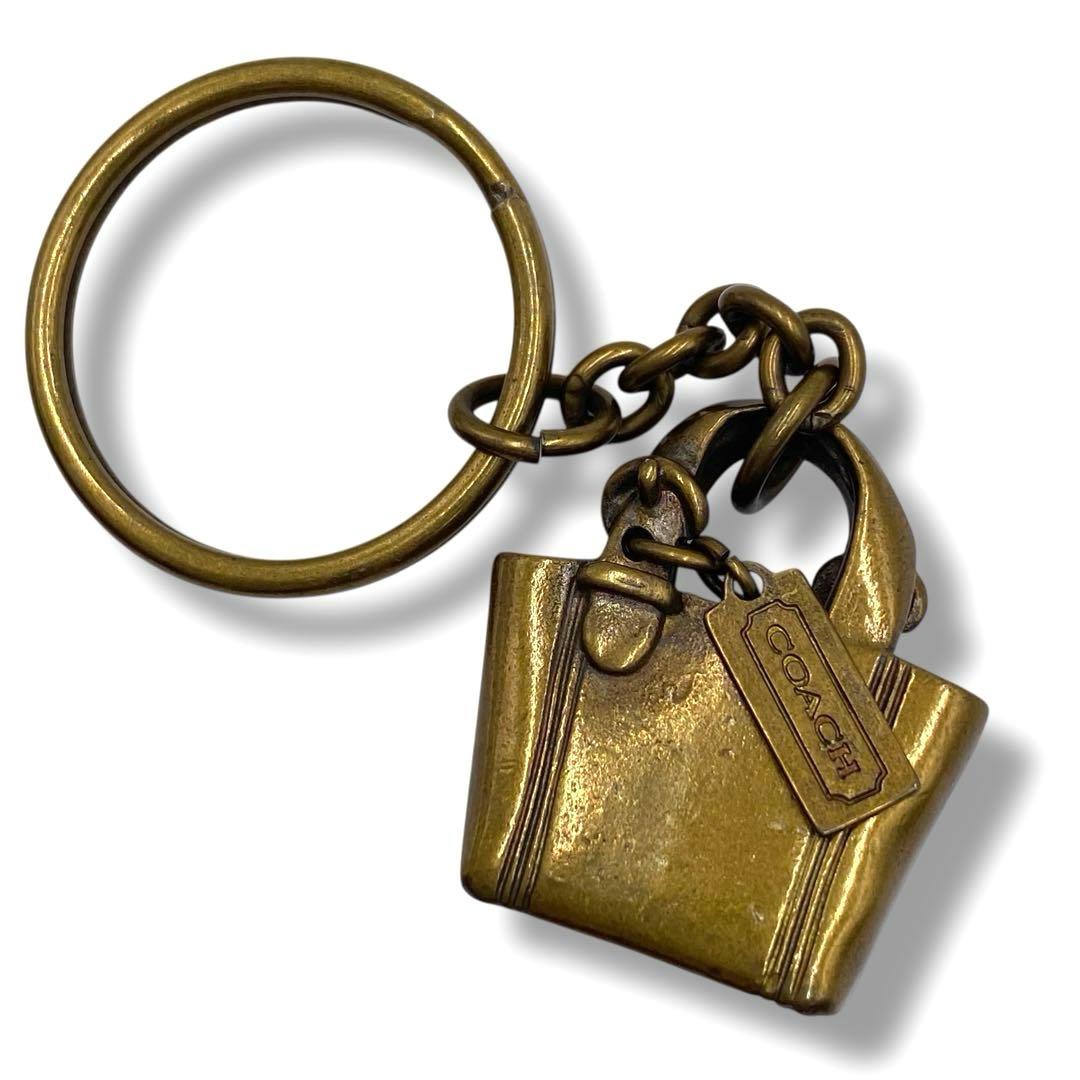 希少✨️ オールドコーチ バッグチャーム トートバッグ キーホルダー ゴールド