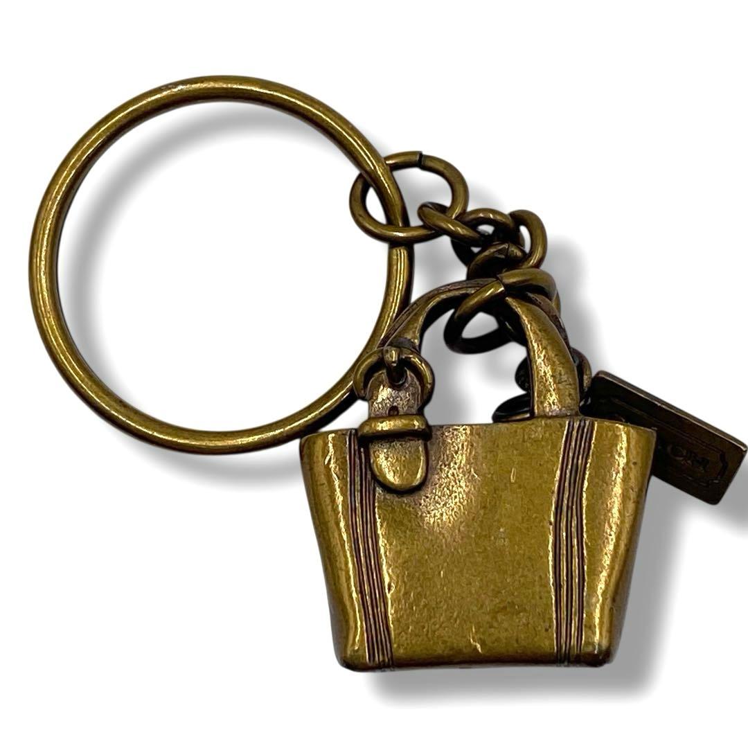 希少✨️ オールドコーチ バッグチャーム トートバッグ キーホルダー ゴールド