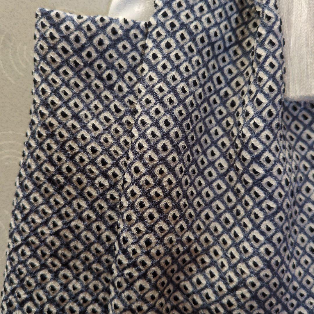 七五三３歳正絹総絞り手縫いの被布（ブルーグレー）中綿無し