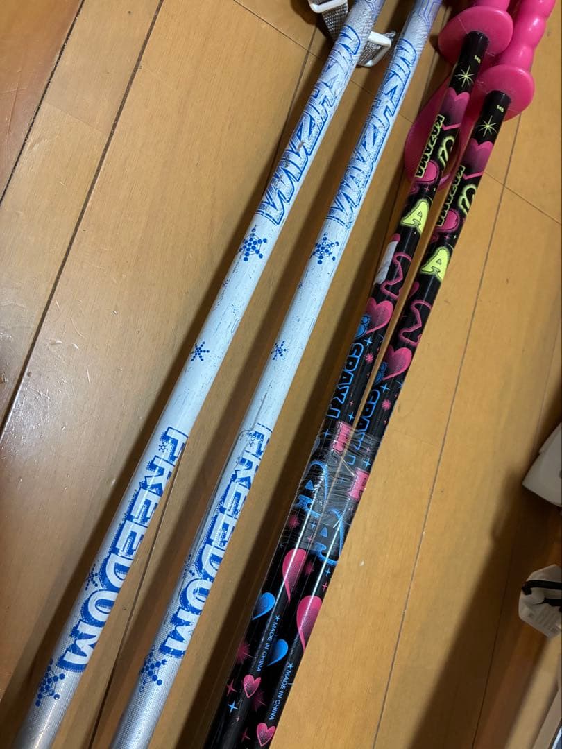 超美品スキーセット板140cm靴23、24cmの1足身長135-155cm