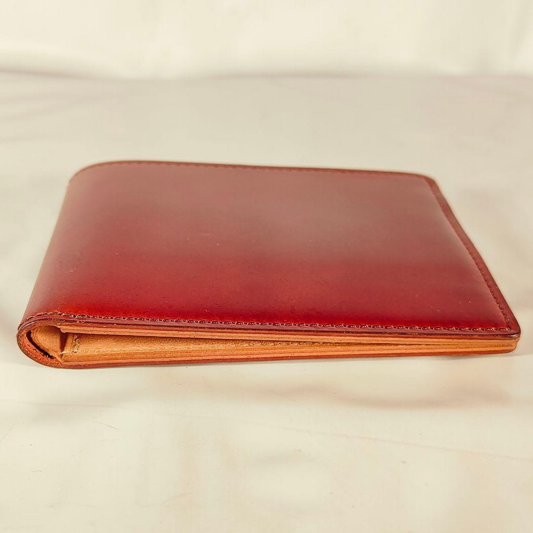 【コードバン】プレリーギンザ　日本製正規品　高級馬革財布　極艶バーガンディレザー