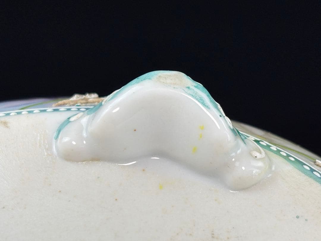 明治時期 オールドノリタケ 盛り上げ花紋 香炉 R7112335