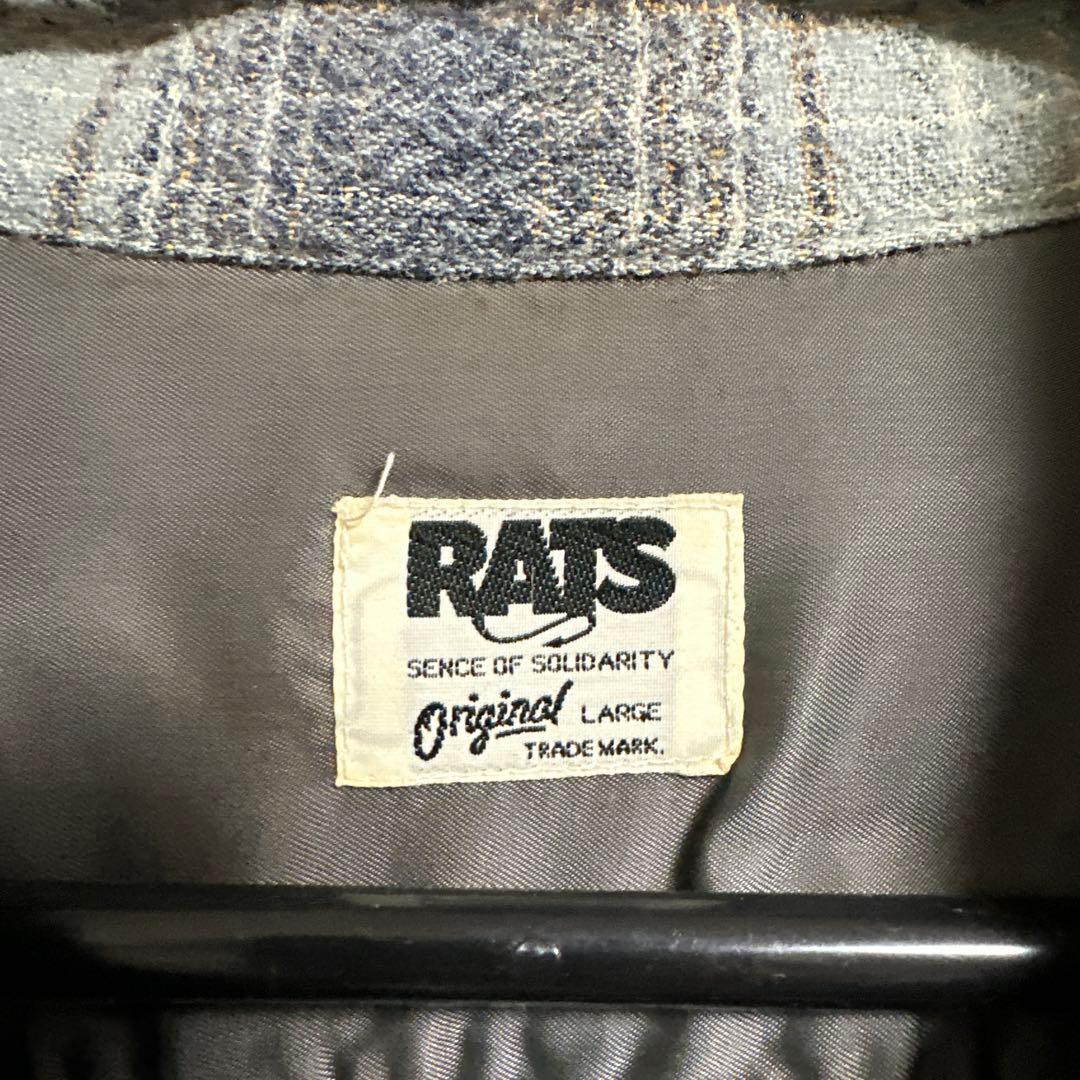 RATS WOOL OMBRE CHECK SHIRT Lサイズ
