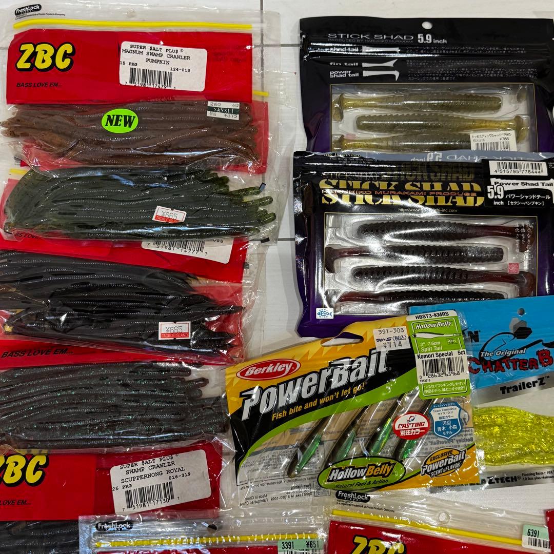 バス釣り引退セット ほぼ未使用 ワーム フック 他