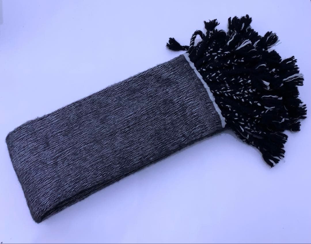 CTHY HIGHEND YAK WOOL FRINGE STOLE（GRAY）