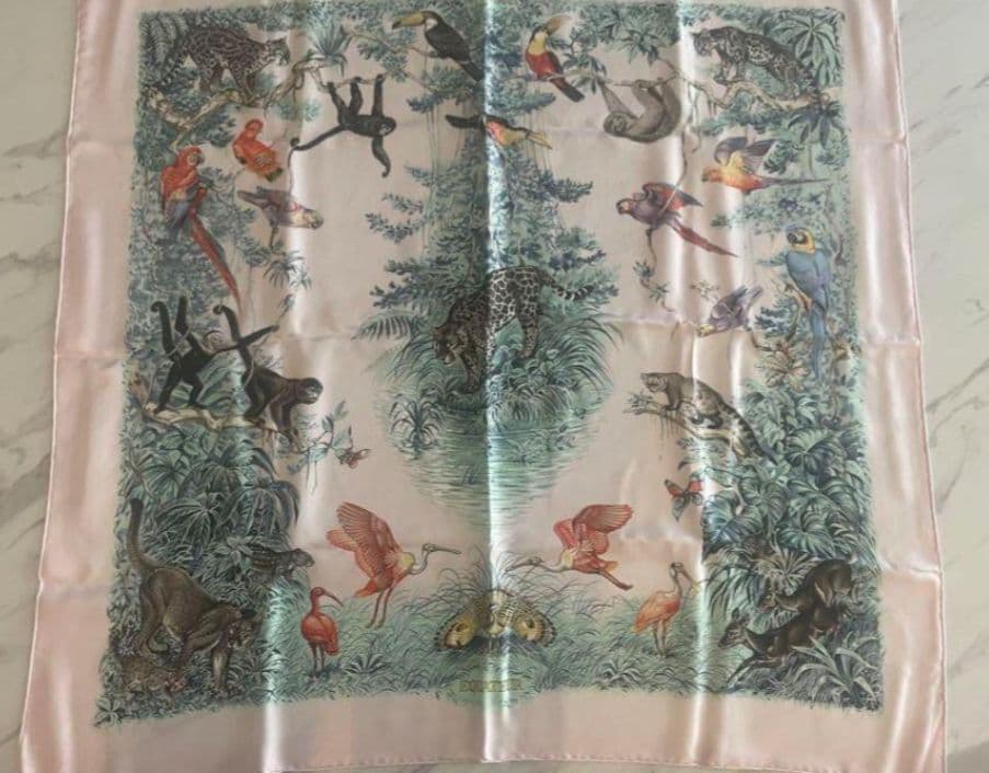 き*よ様 エルメス★カレウォッシュ90★赤道直下アニマル柄　★自宅洗可!