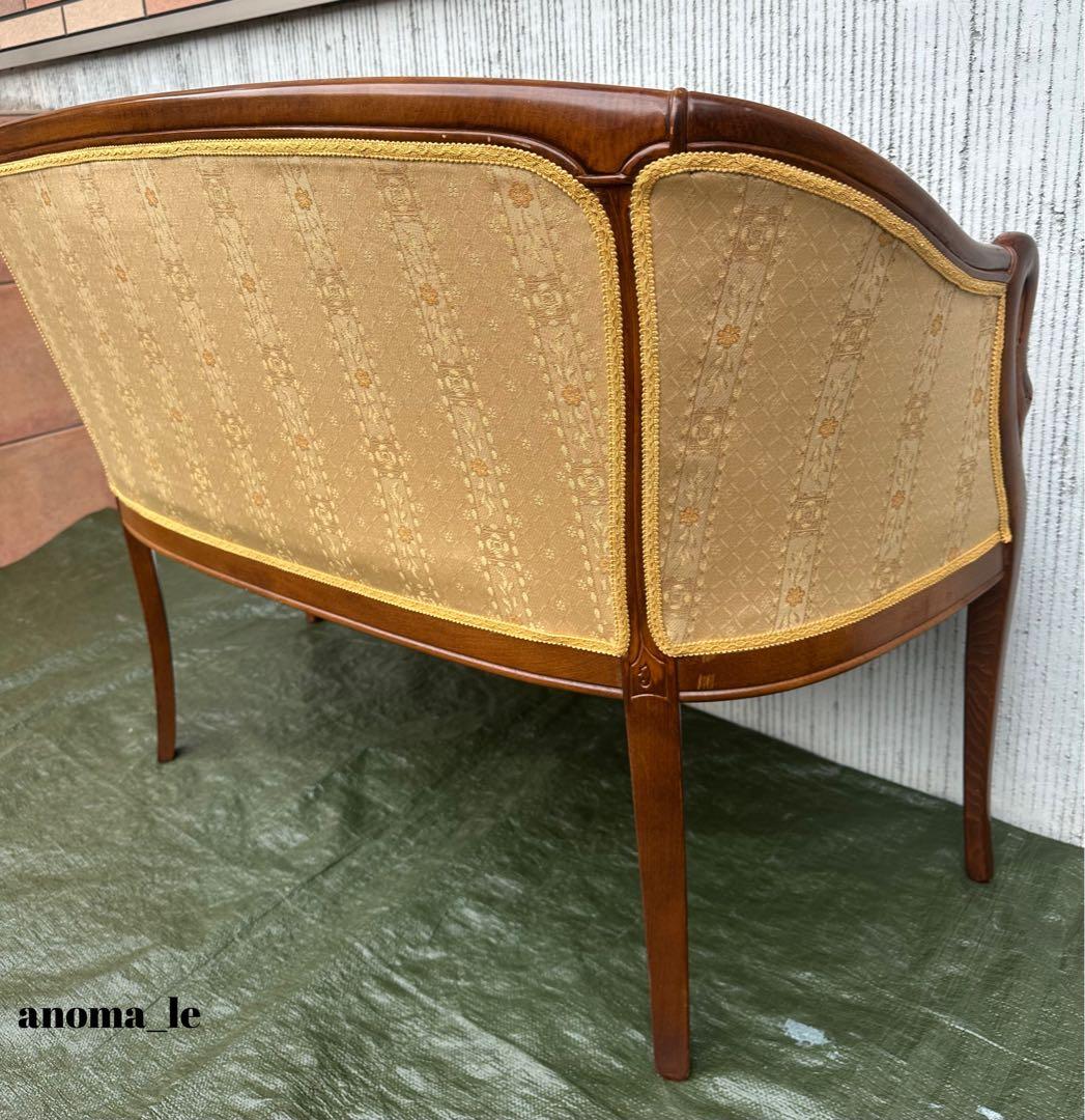 【ソファ】2人掛けソファ　ラウンジチェア　ファブリック　ヨーロピアンクラシカル◎