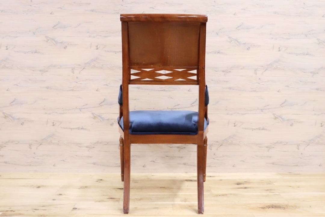 GMGN162○イタリア製 クラシック モダン ダイニングチェア 椅子 セミア