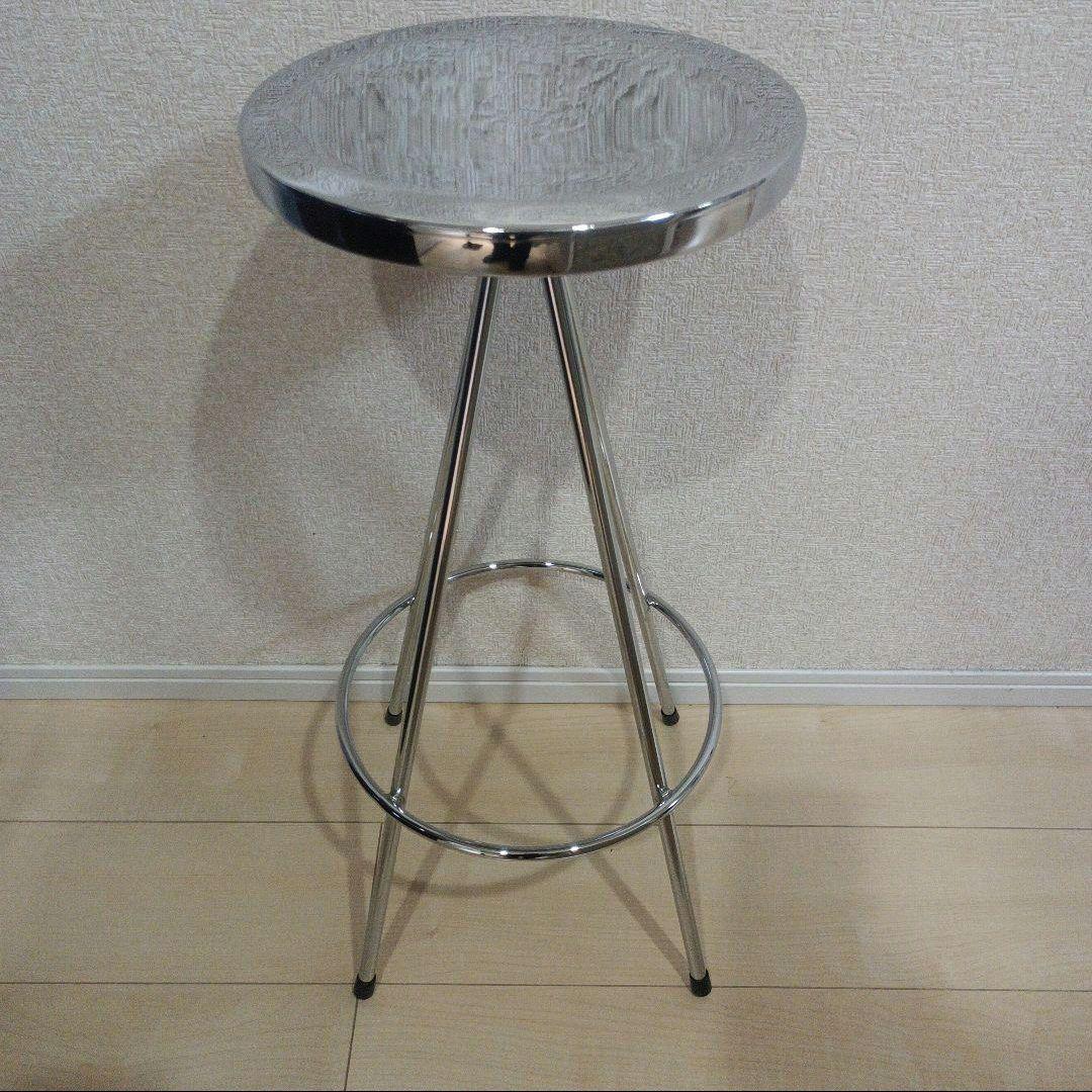 希少　ステンレス製　カウンターチェア　バーチェア　スツール