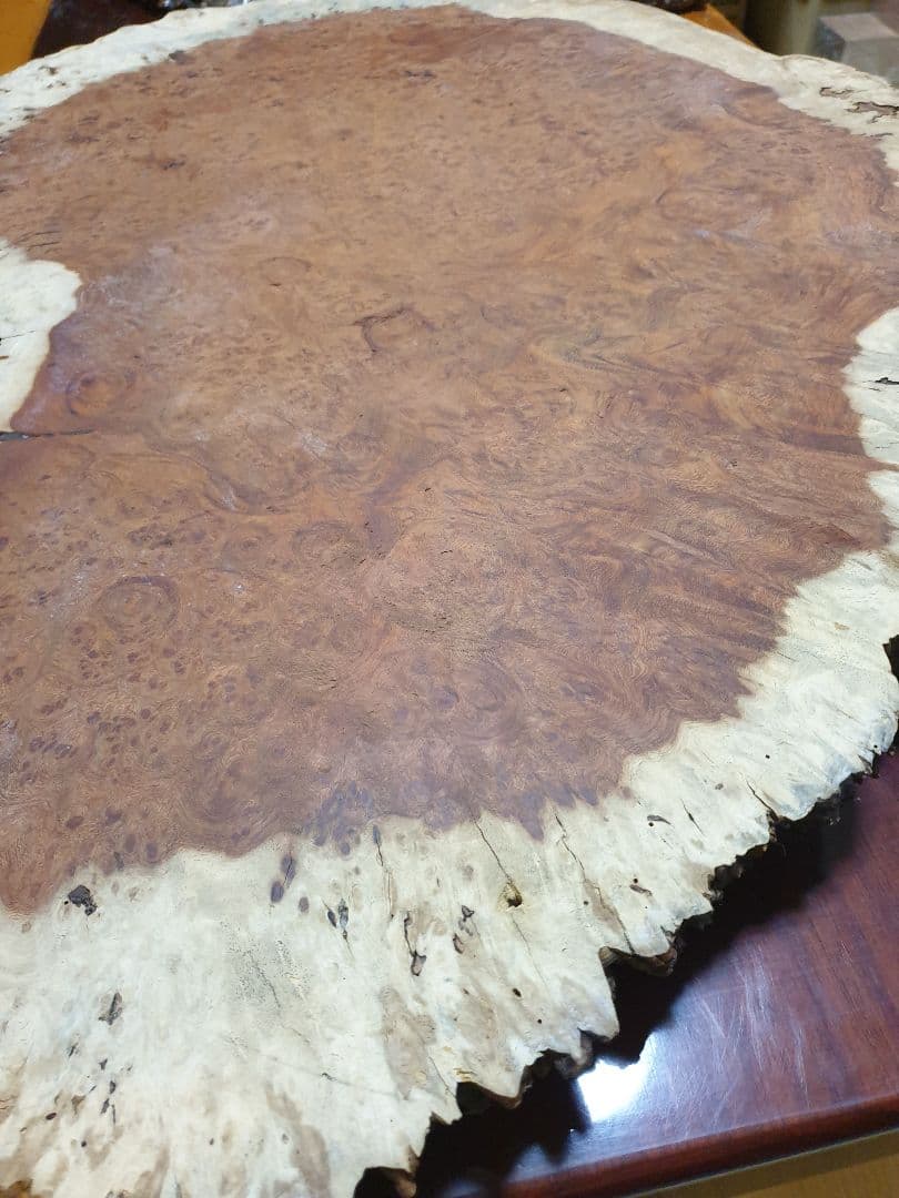 アンボイナバール　花梨　瘤　未塗装　厚4.5cm　銘木　座卓　衝立　花台　無垢