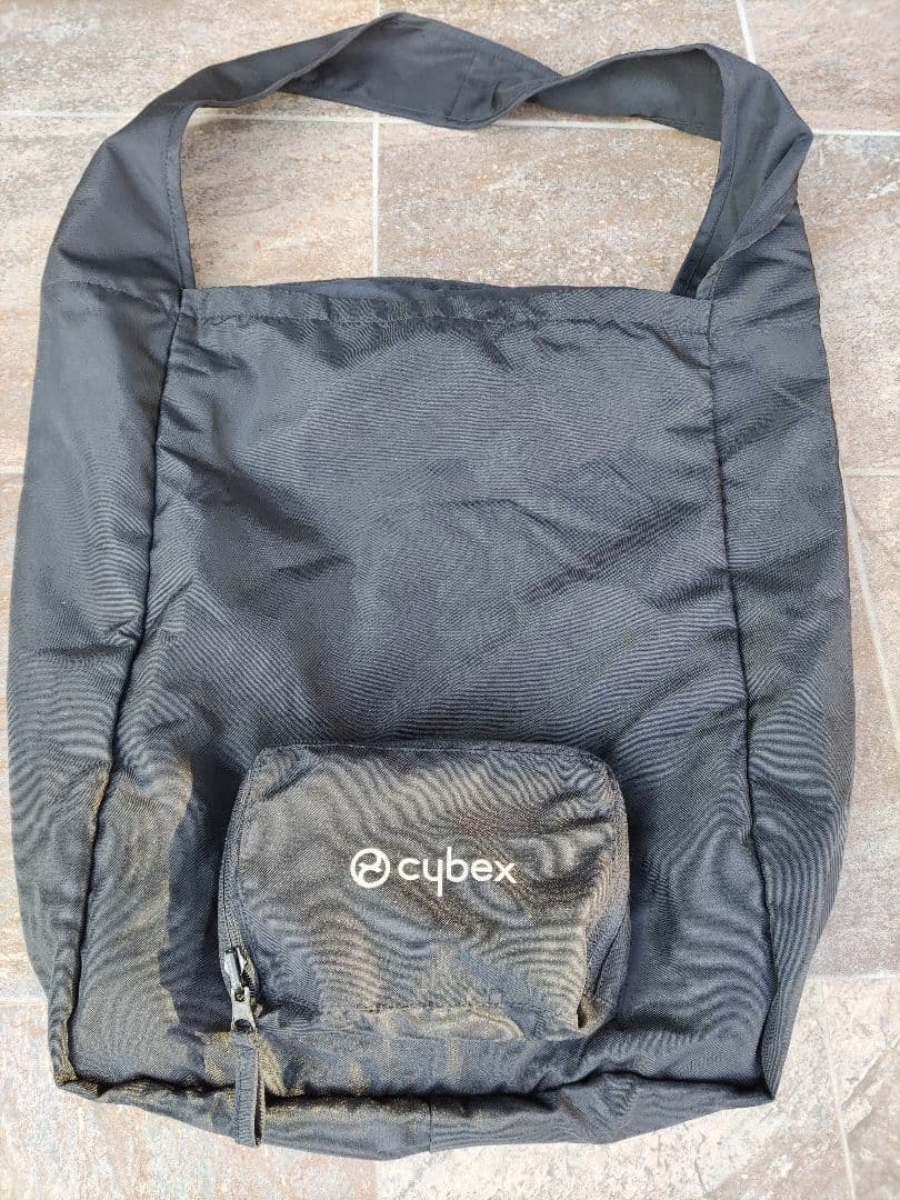 グレー メッシュベビーカー オレンジストラップ