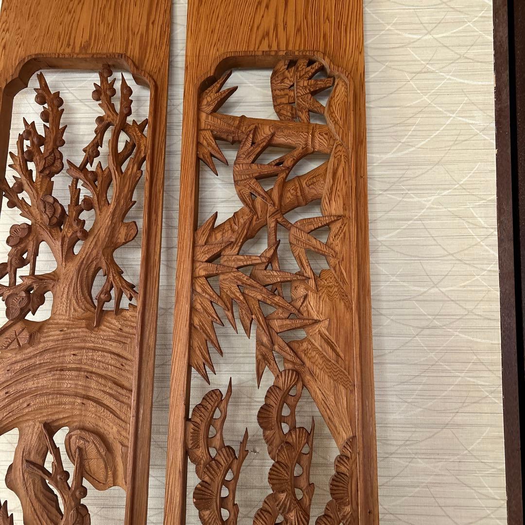 欄間　アンティーク　二枚