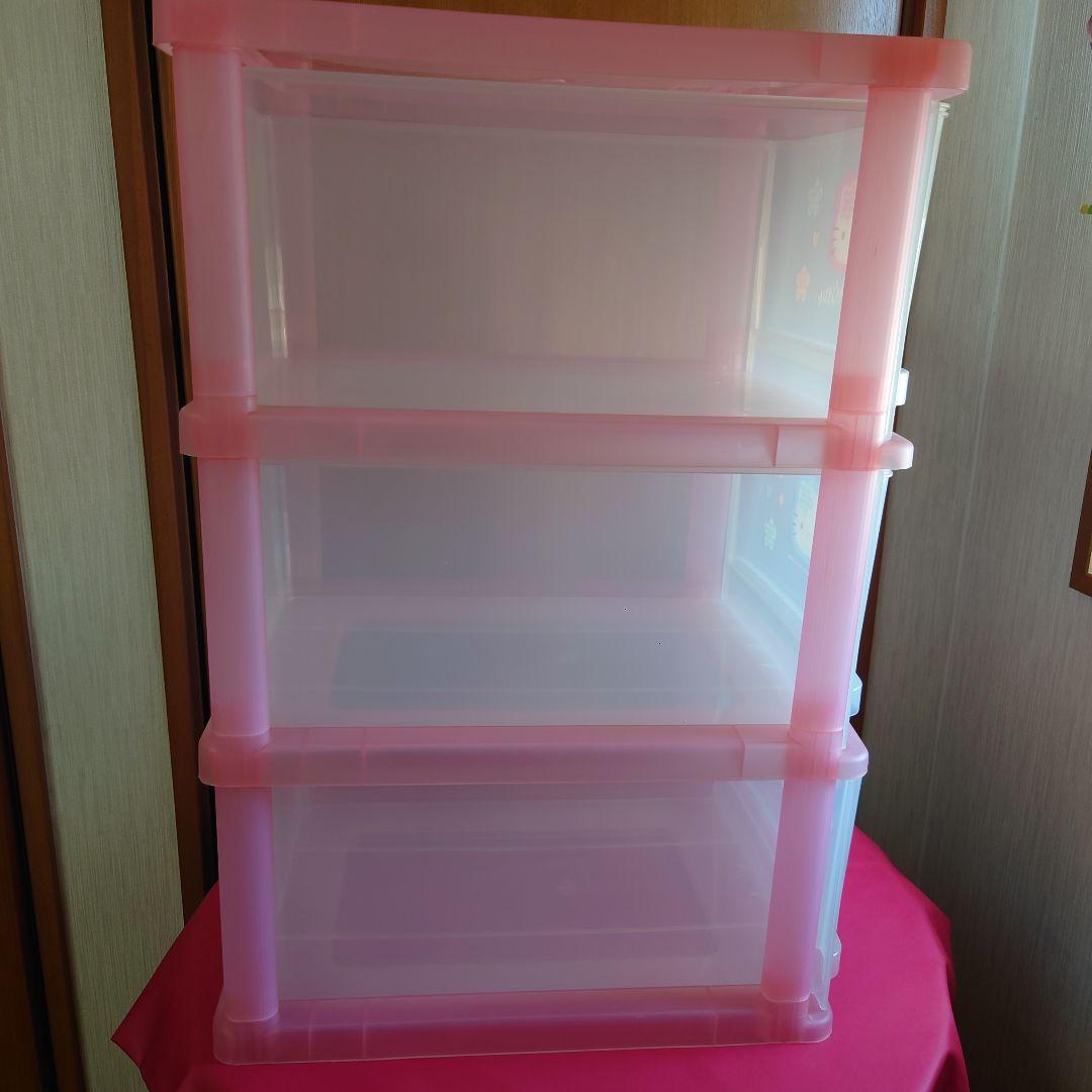 サンリオ 1998年のハローキティ 3段チェストボックス ピンク レア品！美品！