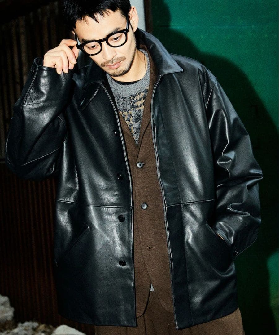 FREAK'S STORE Calf Leather ミニマル カーコート