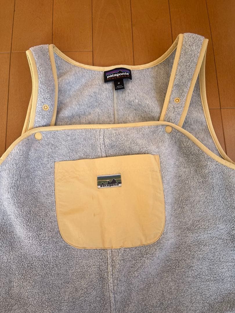 パタゴニア　グレー フリース ノースリーブ オーバーオール