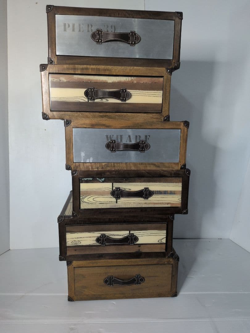 トランク風 収納チェスト　M2914