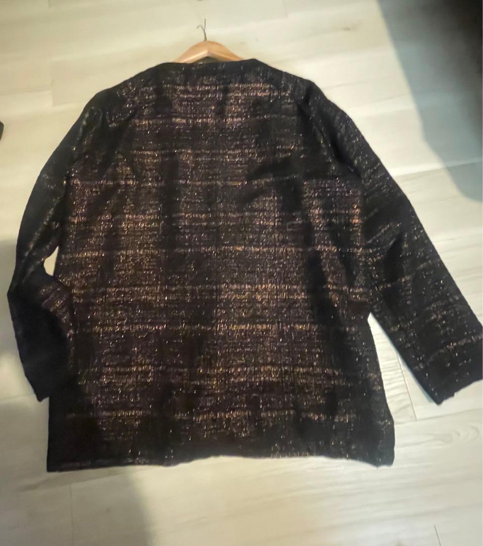 Needles ラメカーディガン　L ゴールド　ブラウン