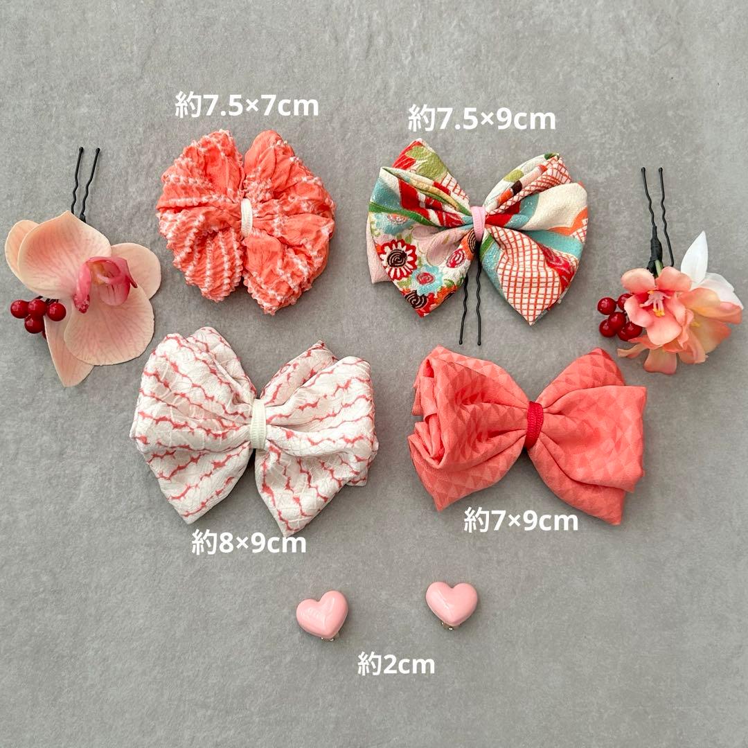 p*❀様 【25-66】七五三　髪飾り　個性的　ヘッドドレス　着物リメイク　75