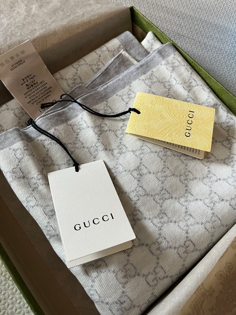 GUCCI ベビー　GGパターンウールブランケット　イタリア製　未使用品
