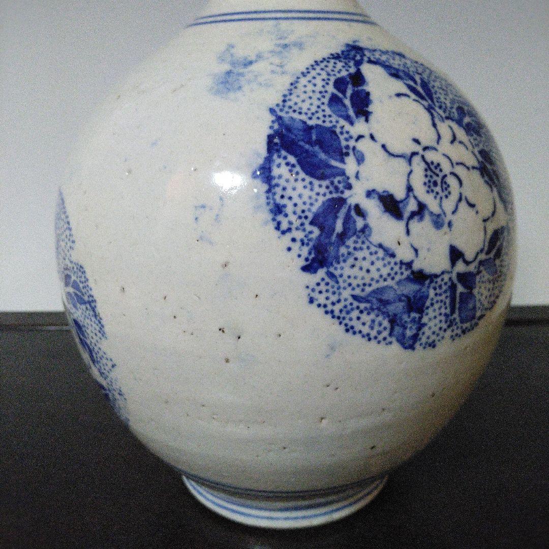 NO612 会津本郷焼　印版徳利　幕末～明治