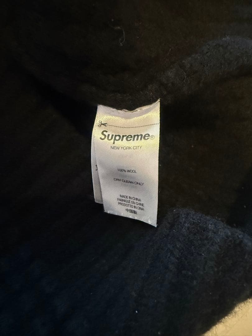supreme シュプリーム Waffle Knit Cardigan 黒　XL