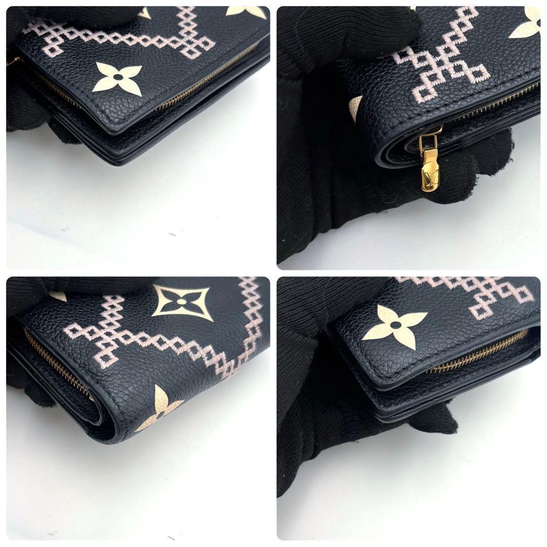 美品 希少 ルイヴィトン アンプラント ブロデリー クレア 二つ折り財布