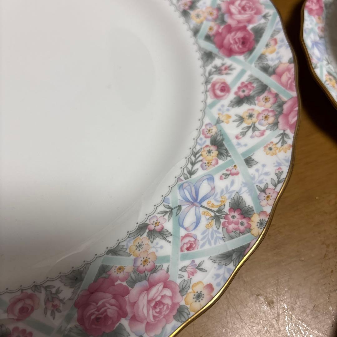 新品★ノリタケ ウエディングモール カップ&ソーサー5客&大皿1枚 廃盤品