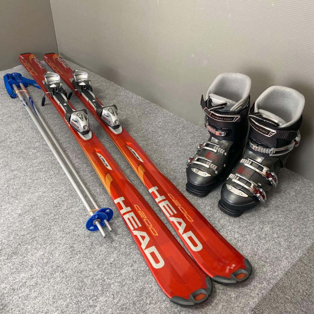 ★メンテ済 大人スキーセット 板HEAD163cm ブーツ26-26.5cm