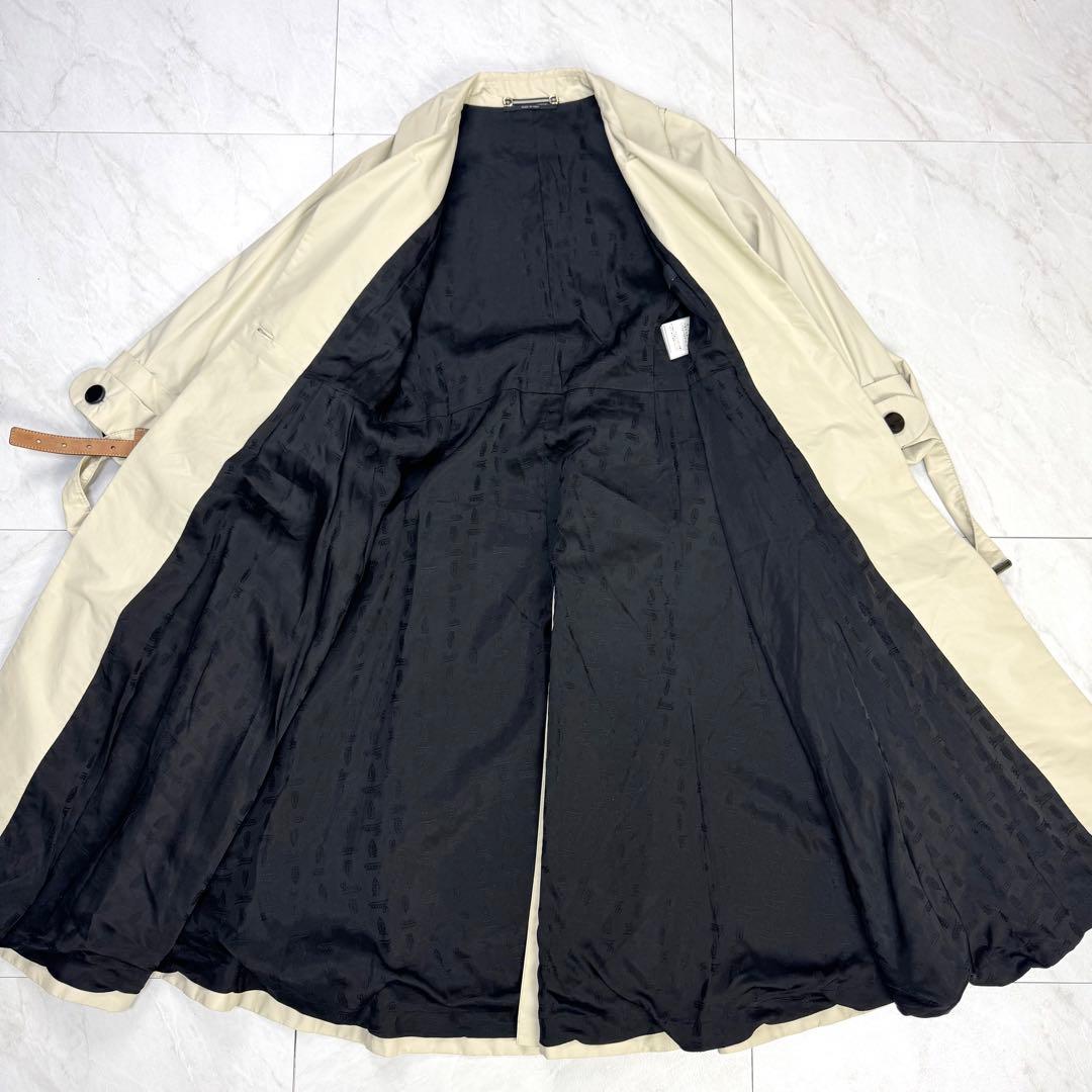 グッチ トムフォード期 ナイロン トレンチコート ヘップバーン型 レザーベルト