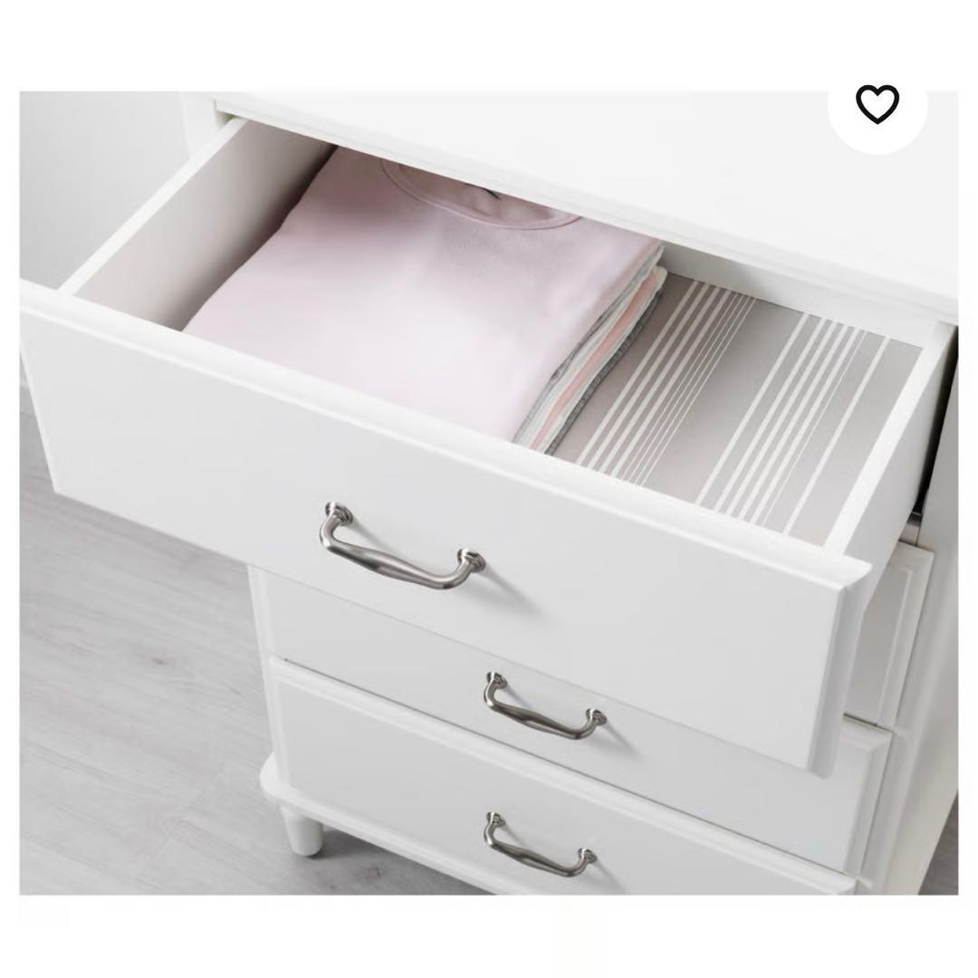 【送料込み】IKEA イケア ティッセダール 白 チェスト　インナーボックス付き