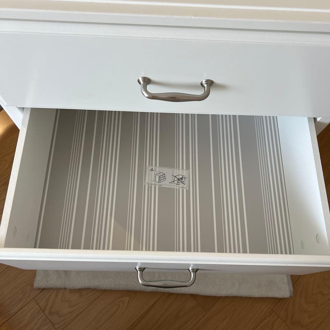 【送料込み】IKEA イケア ティッセダール 白 チェスト　インナーボックス付き