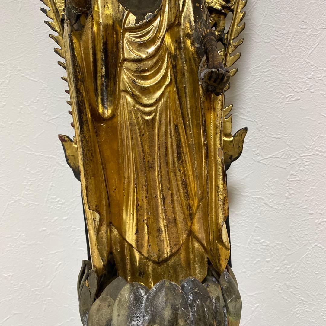 仏教美術 江戸時代 木彫 玉眼 如来像 仏像 高さ約61cm