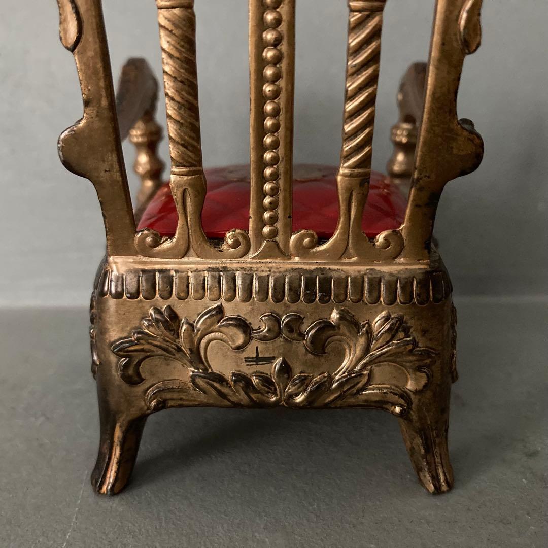 ヴィンテージ ミニチュア 玉座 装飾チェア 灰皿？ アンティーク雑貨