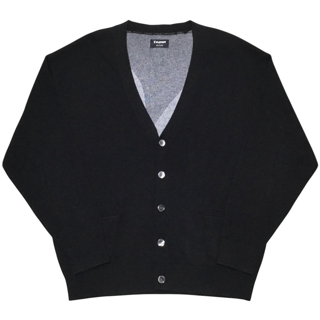 希少 DELUXE PLAYBOY コラボレーション カーディガン M ブラック