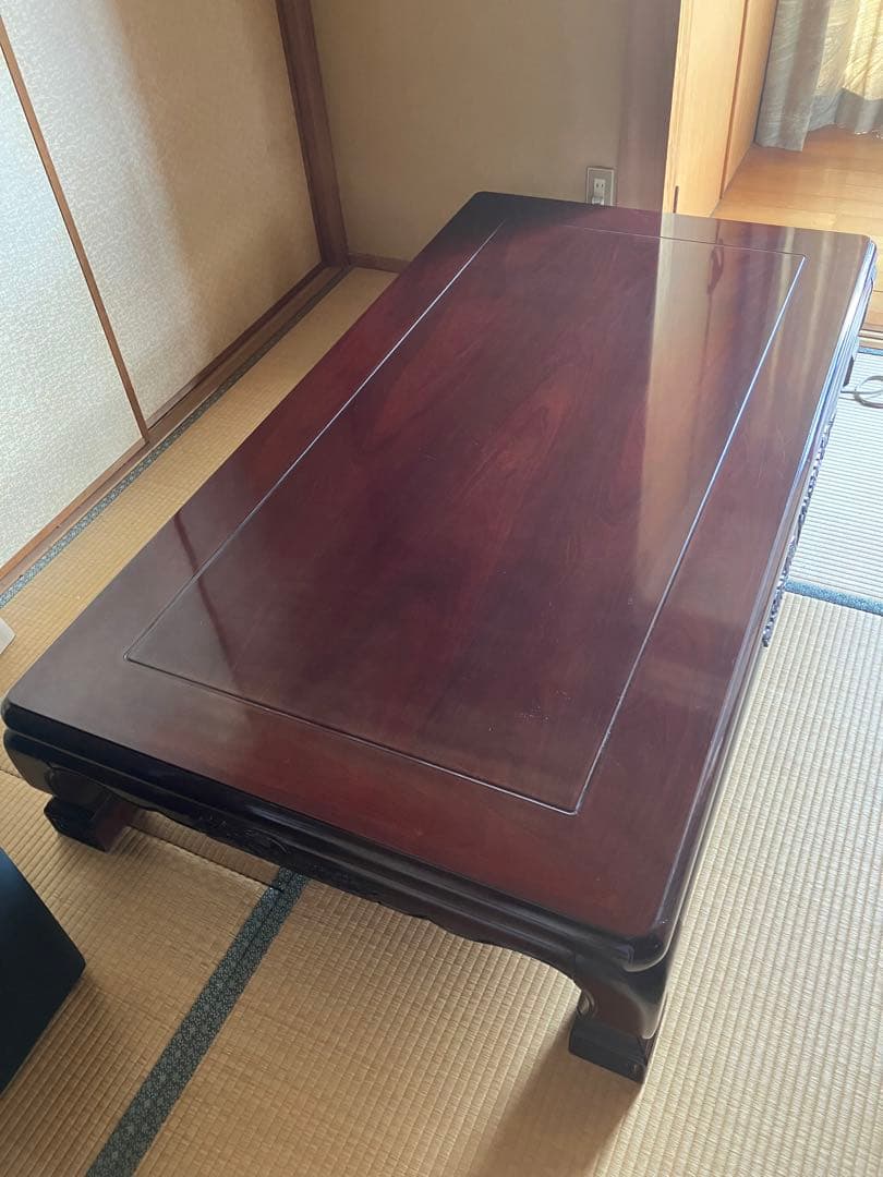 彫刻入り和座卓