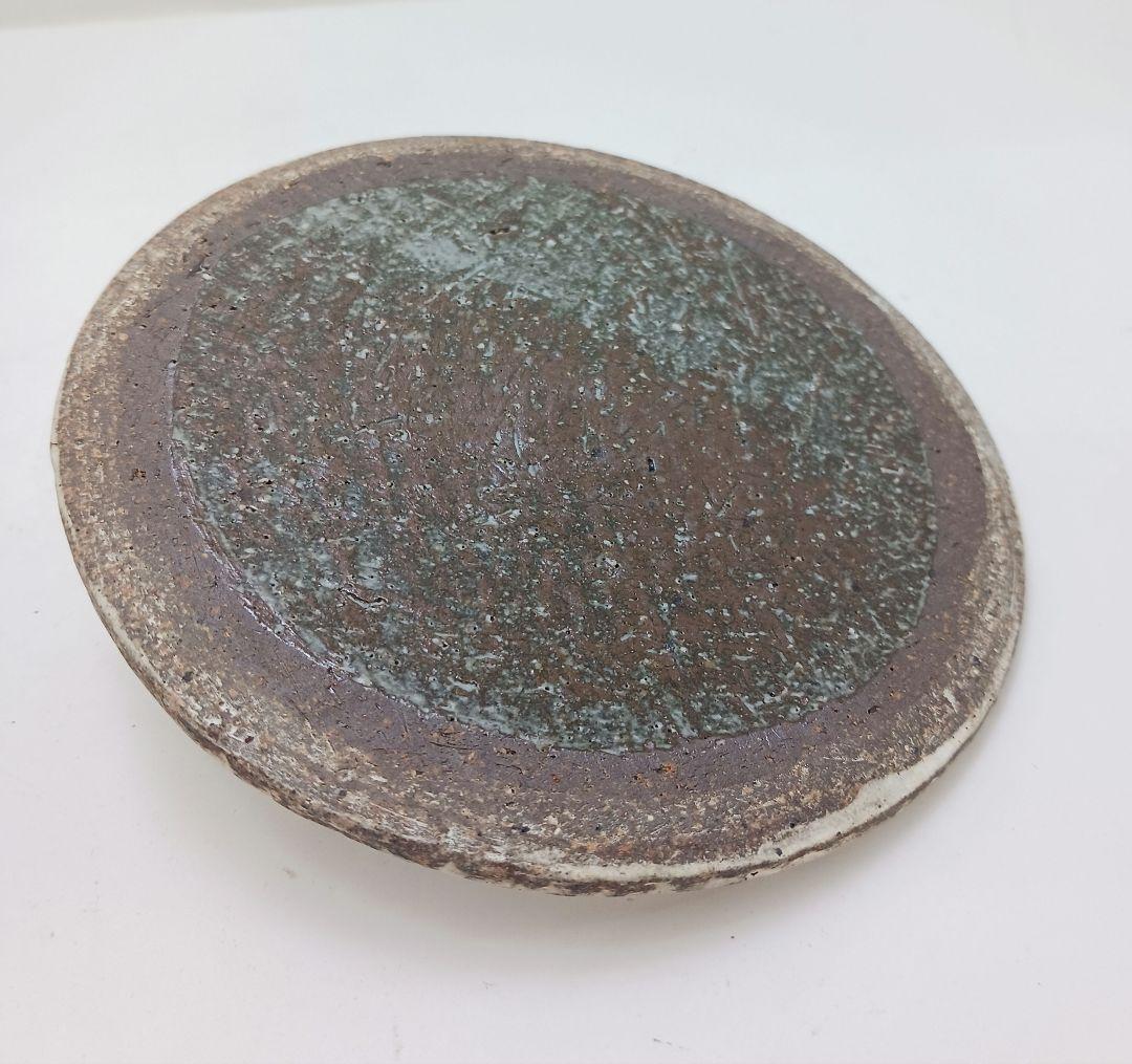 Y2228-1 茶道具 山王窯 菊地弘 粉引水指 共箱　AA