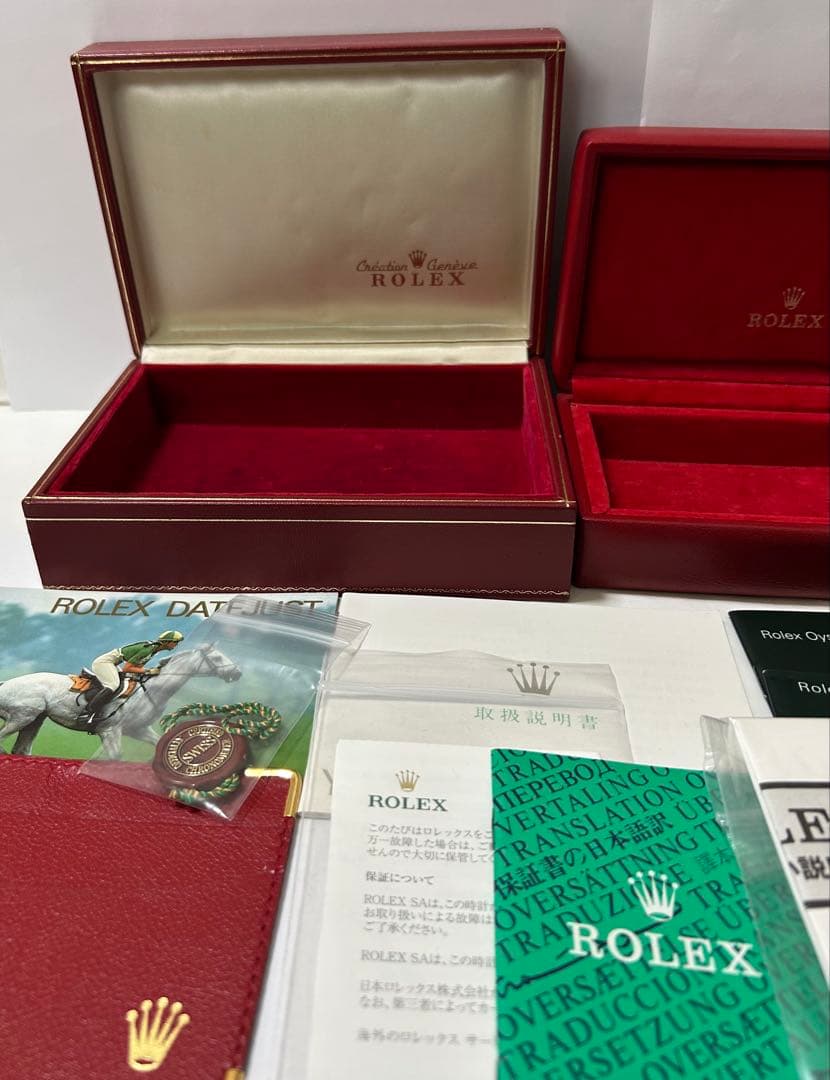ロレックス純正デイトジャスト レディースBOX 3箱付属品計16点【ジャンク品】