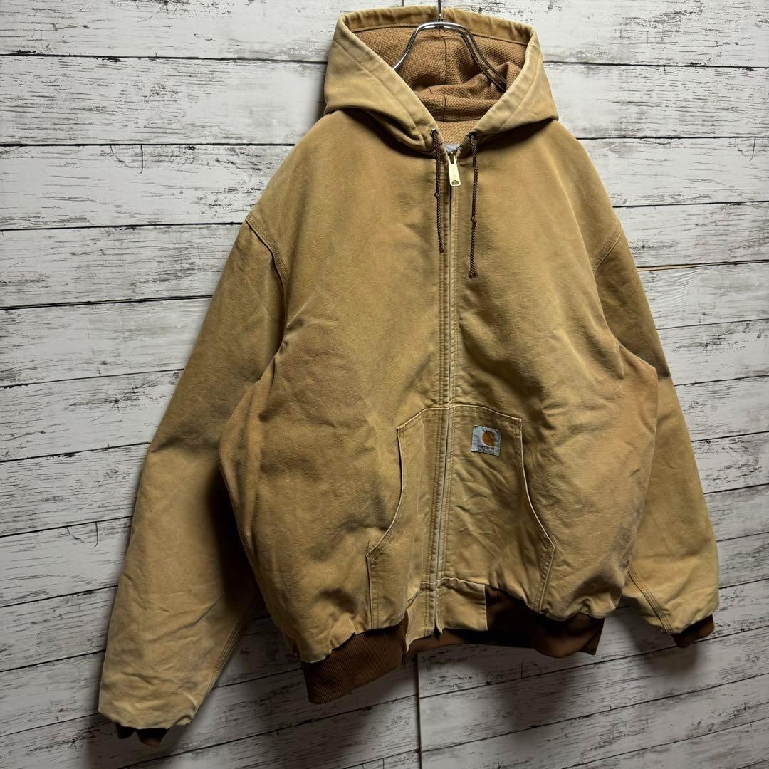 405【最高の使用感】カーハート　ダック地　希少なXL　アクティブジャケット