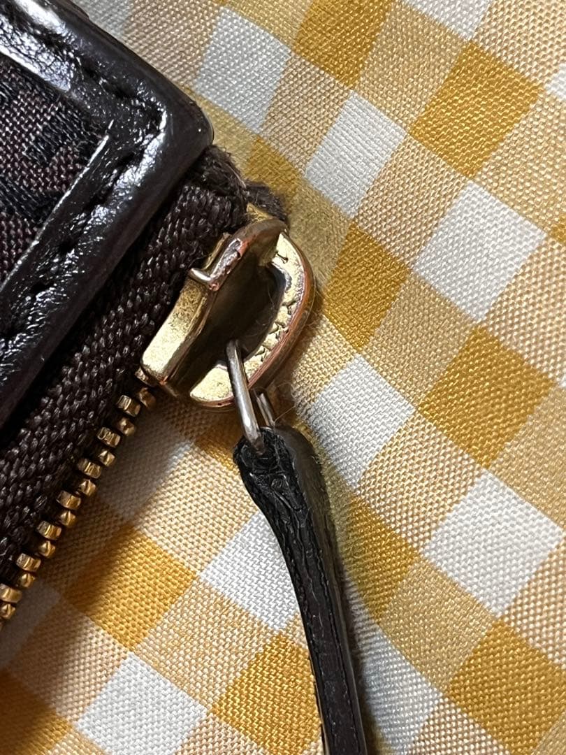 良品✨GUCCI GGナイロン　ブラウン　L字ファスナー　長財布　メンズ