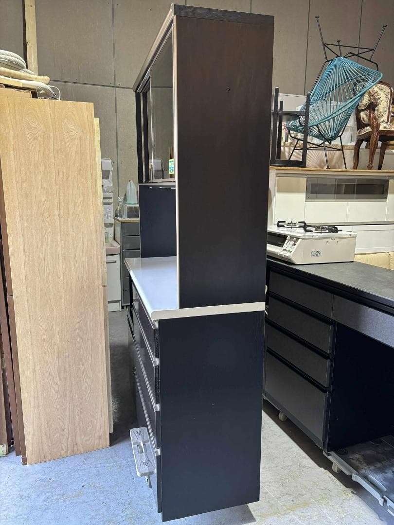 寿司 最高級 古賀家具キッチンボード、人気色 食器棚 幅120cmUsed