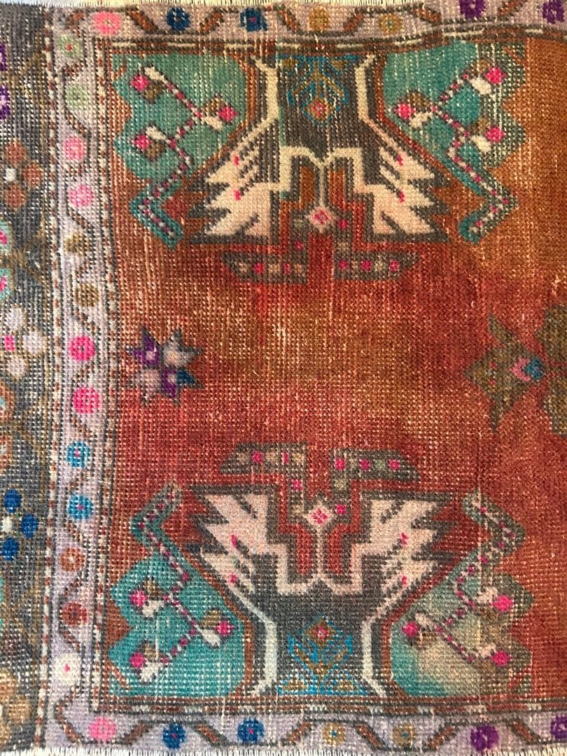 トライバルラグ・トルコヴィンテージラグ・ウール約56×120cm