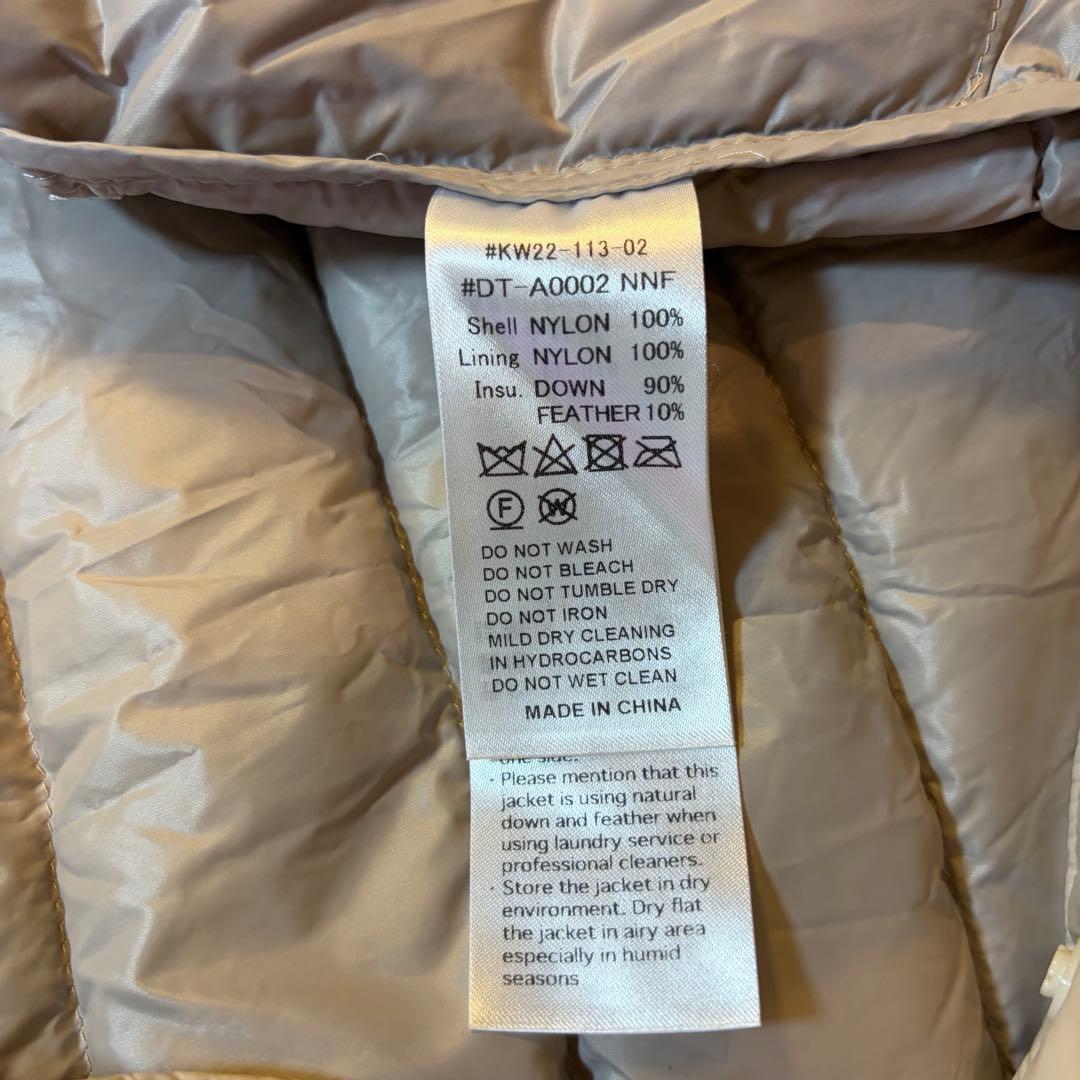 DANTON ダントン インナーダウンベスト ベージュ M 軽量 防寒 綺麗