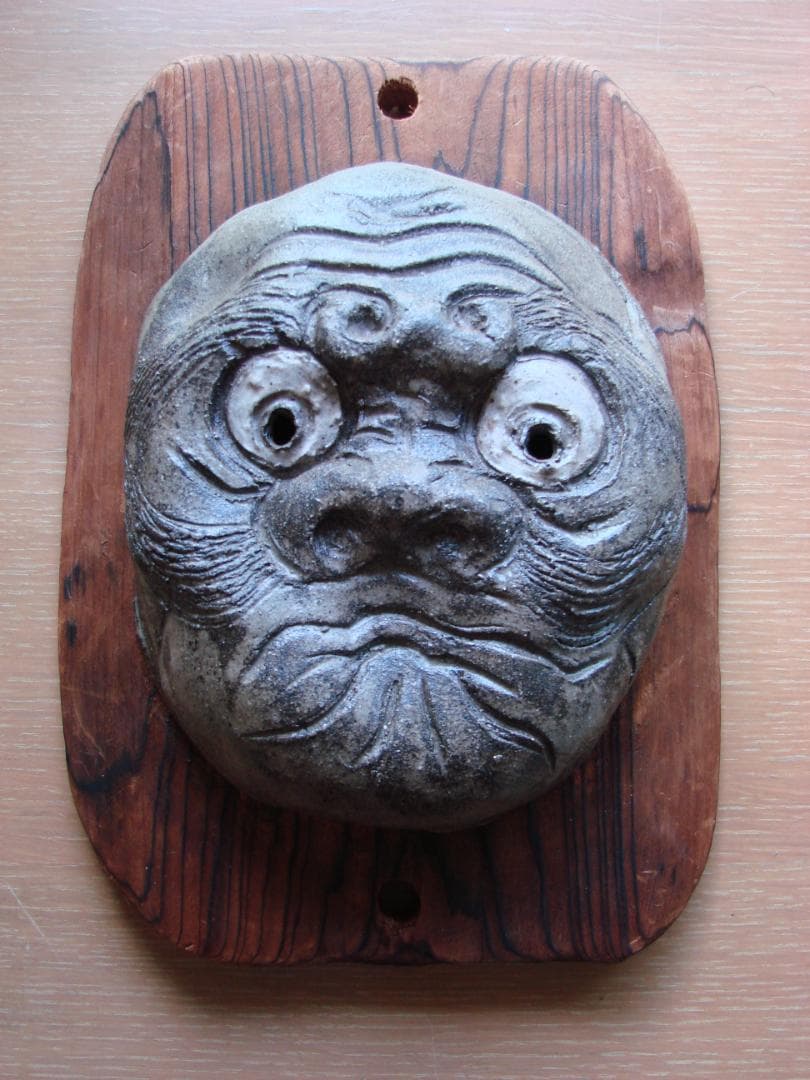 焼き物　お面　窯元で購入