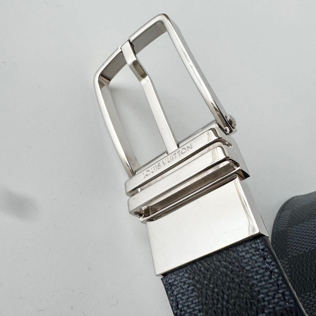 【美品】ルイヴィトン サンチュール ダミエグラフィット PVCレザー ブラック