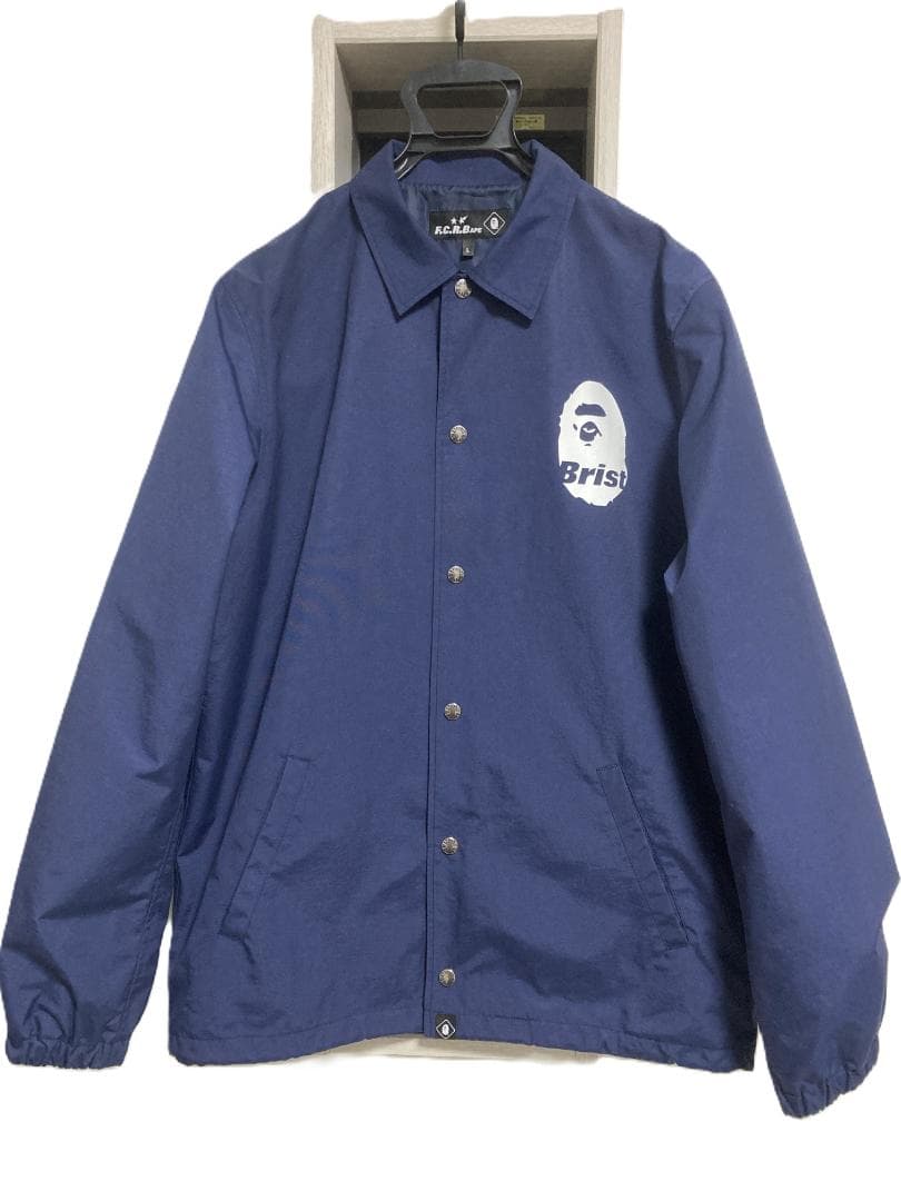 【超希少品】BAPE x FCRBコラボ COACH JACKET ネイビーL
