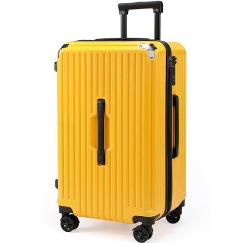 [Oritatanda] スーツケース　イエロー 約87L 大容量　６～10泊