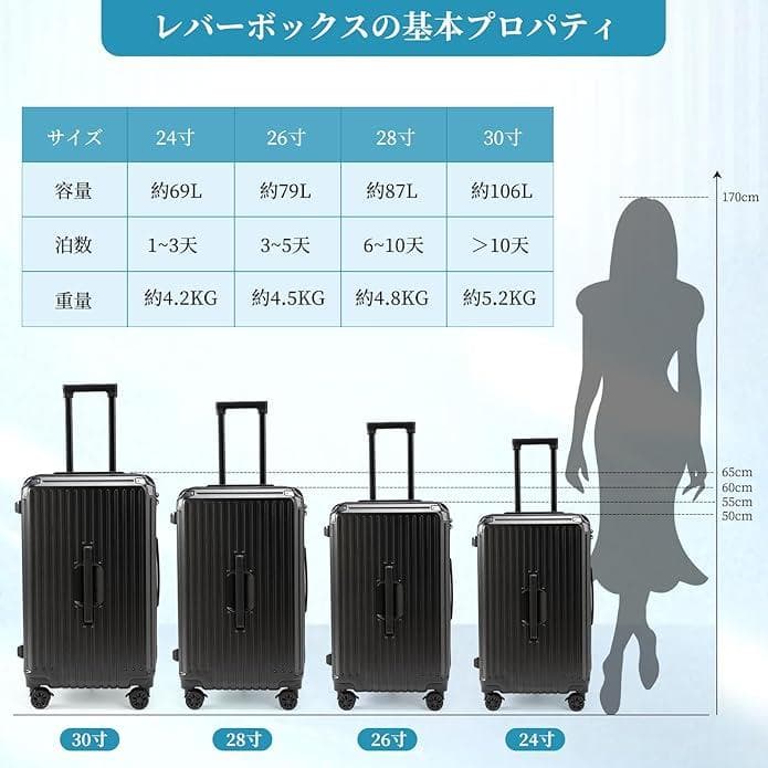 [Oritatanda] スーツケース　イエロー 約87L 大容量　６～10泊
